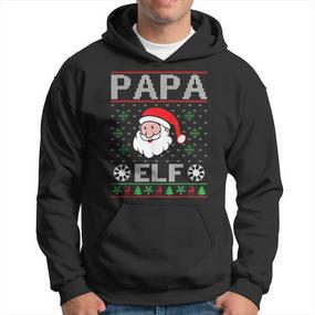 Papa Elf Outfit Weihnachten Familie Elf Weihnachten Hoodie - Seseable De