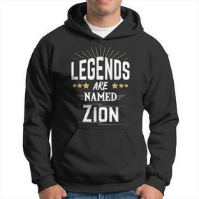 Personalisiertes Hoodie Legends are named Zion, Ideal für Gedenktage - Seseable De