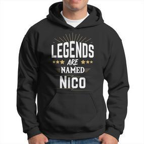 Personalisiertes Legends Named Nico Hoodie, Ideales Präsent für Nico - Seseable De