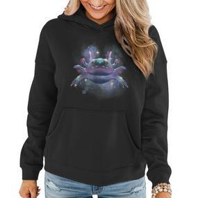 Galaxy Axolotl Weltraumastronaut Mexikanischer Salamander Frauen Hoodie - Seseable De