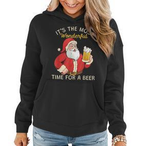 Santa Wonderful Times Für Ein Bier Frauen Hoodie - Seseable De