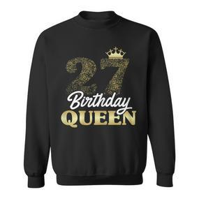 Damen 27. Geburtstag Sweatshirt Jahrgang 1995, Birthday Queen mit Krone - Seseable De