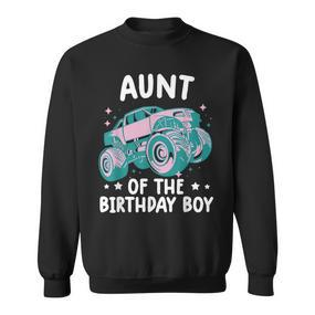 Monster Truck Passende Tante Des Geburtstagskindes Sweatshirt - Seseable De
