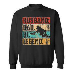 Vatertag Ehemann Papa Dj Legend Dj Disc Jockey Music Sweatshirt - Seseable De