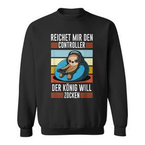Zocken Reichet Mir Den Controller König Ps5 Konsole Gamer V5 Sweatshirt - Seseable De
