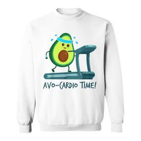 Its Avo-Cardio Time Avocardio Fitness Ernährung Avocado Sweatshirt - Seseable De
