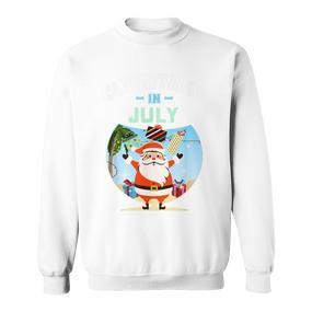 Tropischer Weihnachtsmann Sweatshirt, Weihnachten im Juli Design - Seseable De