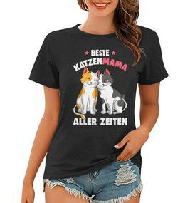 Beste Katzen Mama Aller Zeiten Katzenmama Katze Damen Frauen Tshirt - Seseable De