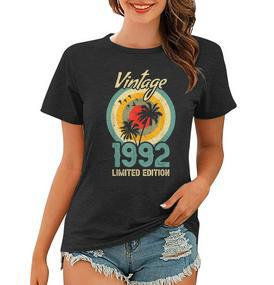Jahrgang 1992 Limited Edition Sunset Palme Frauen Tshirt - Seseable De