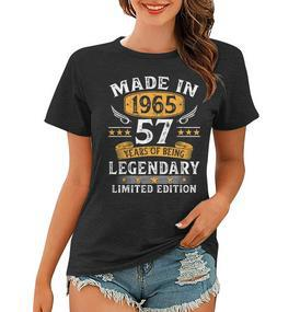 Made in 1965 Frauen Tshirt, Geschenke zum 57. Geburtstag für Herren - Seseable De