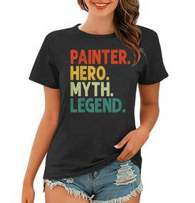 Painter Hero Myth Legend Retro Vintage Maler Frauen Tshirt - Seseable De