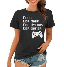 Papa Vater Mythos Legende Gamer Zocker Langarmshirt Frauen Tshirt - Seseable De