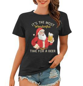 Santa Wonderful Times Für Ein Bier Frauen Tshirt - Seseable De