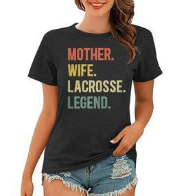 Vintage Mutter Frau Lacrosse Legende Retro Lacrosse Mädchen Frauen Tshirt - Seseable De