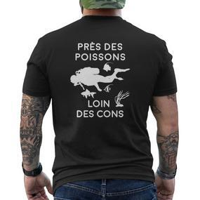 Chasse Sous Marine & Plongée Men's Crewneck Short Sleeve Back Print T-shirt - Seseable De