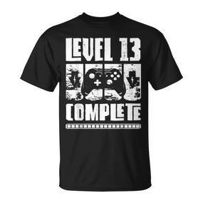 13 Jahre Geburtstags Junge Gamer Level 13 Complete T-Shirt - Seseable De
