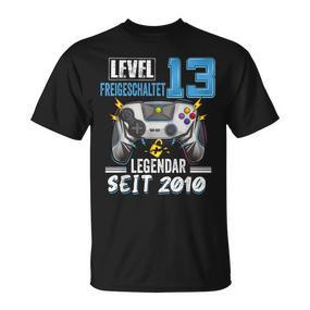 13 Jahre Level 13 Freigeschaltet Legendar Seit 2010 Kinder T-Shirt - Seseable De