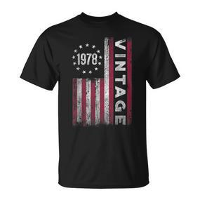 45 Year Old Vintage 1978 Amerikanische Flagge 45 Geburtstag T-Shirt - Seseable De