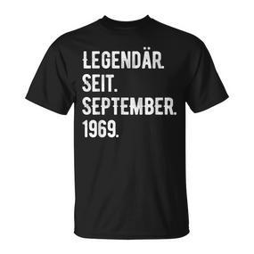 54 Geburtstag Geschenk 54 Jahre Legendär Seit September 196 T-Shirt - Seseable De