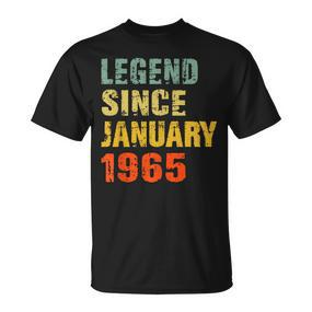 Geschenke Zum 57 Geburtstag Legende Seit Januar 1965 T-Shirt - Seseable De