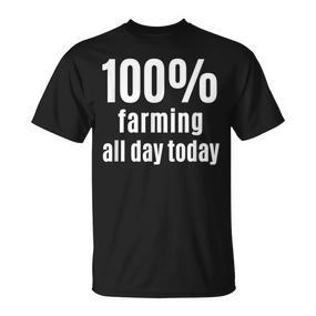 Landwirtschaft den ganzen Tag T-Shirt, Lustiges Tee für Bauern - Seseable De