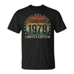 Legenden Wurden Im Februar 1978 Geschenk 45 Geburtstag Mann T-Shirt - Seseable De