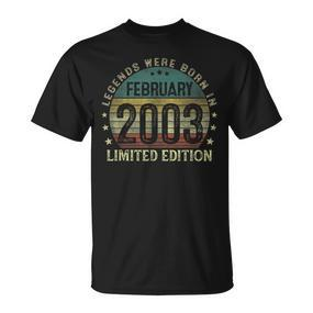 Legenden Wurden Im Februar 2003 Geschenk 20 Geburtstag Mann T-Shirt - Seseable De