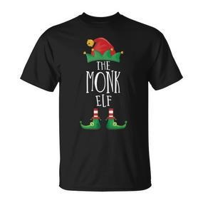 Mönch Elf Familie Passender Pyjama Weihnachten Gamer Elf T-Shirt - Seseable De