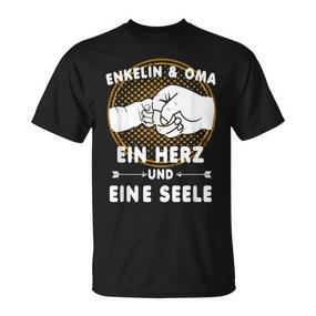 Oma Und Enkelin Ein Herz Und Eine Seele Oma T-Shirt - Seseable De