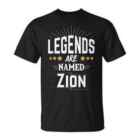 Personalisiertes T-Shirt Legends are named Zion, Ideal für Gedenktage - Seseable De