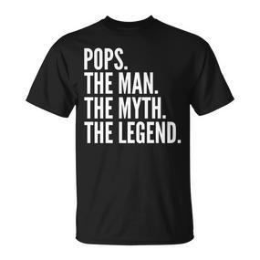 Pops The Man Der Mythos Die Legende Dad T-Shirt - Seseable De