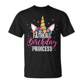 Vater der Geburtstagsprinzessin Einhorn T-Shirt, Einzigartig für Papas - Seseable De