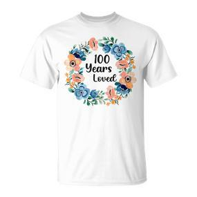 100 Jahre Liebte Mama Oma 100 Jahre Alt 100 Geburtstag T-Shirt - Seseable De