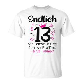 13 Geburtstag Mädchen Endlich 13 Jahre T-Shirt - Seseable De
