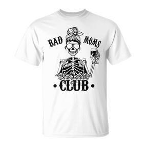 Bad Moms Club Leopard Schädel T-Shirt, Lustig für Mamas - Seseable De