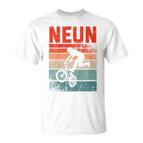 BMX Fahrer Fan T-Shirt für Kinder, Vintage 9. Geburtstag Junge - Seseable De