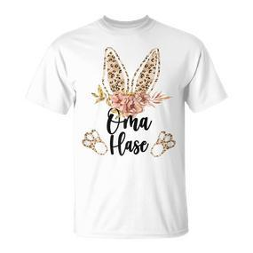 Damen Oma Hase Oster T-Shirt im Floral-Leo Look - Seseable De