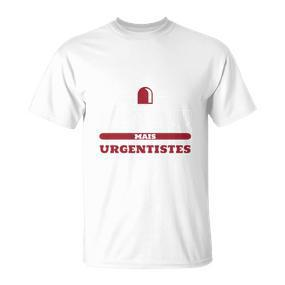 Weißes T-Shirt mit Aufdruck Hats Urgentistes & Grafiksymbol, Trendiges Tee - Seseable De