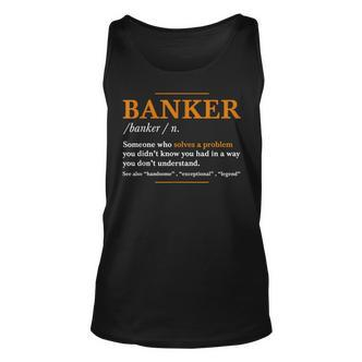 Herren Banker Definition – Lustige Banker Coole Idee Tank Top - Seseable De