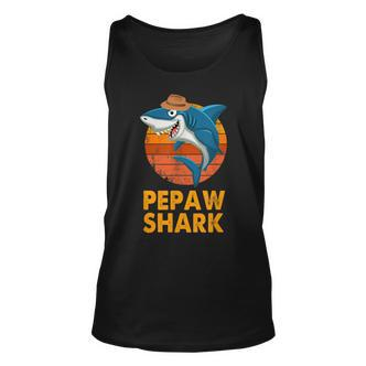 Pepaw Shark Vintage Papa Opa Vatertag Geschenke Tank Top - Seseable De