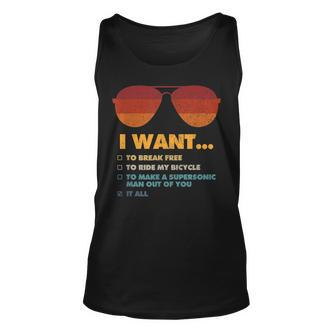I Want To Ride My Bicycle I Sonnenbrillen Tank Top - Seseable De