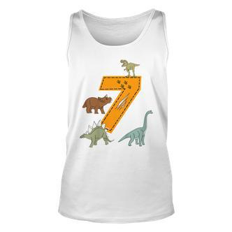 Kinder Geburtstags 7 Jahre Junge Dinosaurier Dino Tank Top - Seseable De