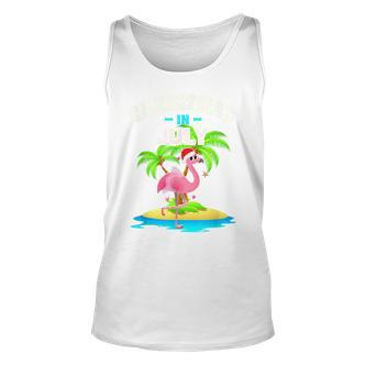 Tropischer Rosa Flamingo Unisex TankTop, Hawaii Sommer Niedlich, Weihnachten im Juli - Seseable De