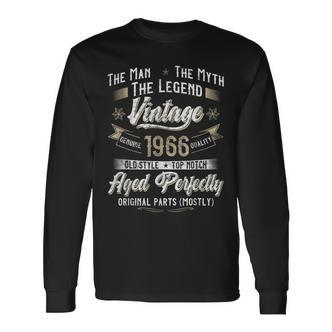 57. Geburtstag Herren Langarmshirts Vintage 1966, Mann Mythos Legende - Seseable De