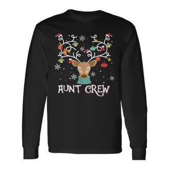 Aunt Crew Weihnachtsmann Hut Rentier Passender Pyjama Langarmshirts - Seseable De