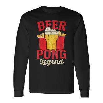 Beer Pong Legend Alkohol Trinkspiel Beer Pong Langarmshirts - Seseable De