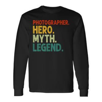 Fotograf Hero Myth Legend Vintage Fotograf Langarmshirts - Seseable De