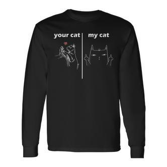 Geschenkidee Für Katzenliebhaber Deine Katze Meine Katze Long Sleeve T-Shirt - Seseable De
