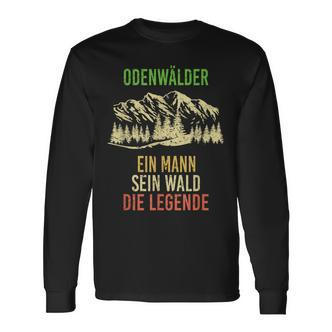 Herren Odenwälder Ein Mann Sein Wald Die Legende Langarmshirts - Seseable De