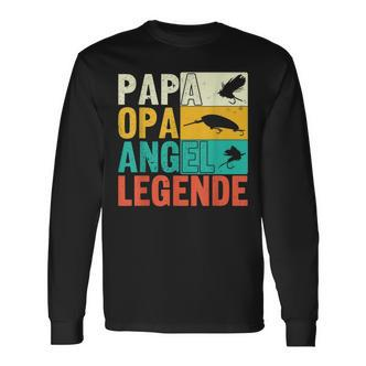 Papa Opa Angel Legende Langarmshirts, Perfekt für Angler zum Vatertag - Seseable De